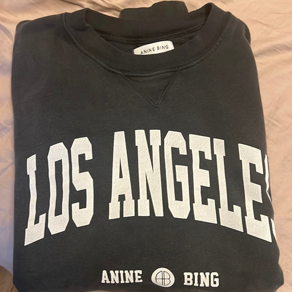 Anine Bing Los Angeles Crew Neck Sweatshirt